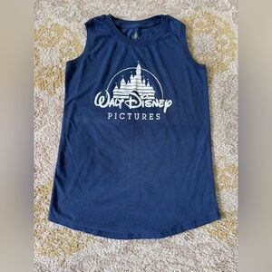 Disney Women's Navy Tank Top with Castle Graphic